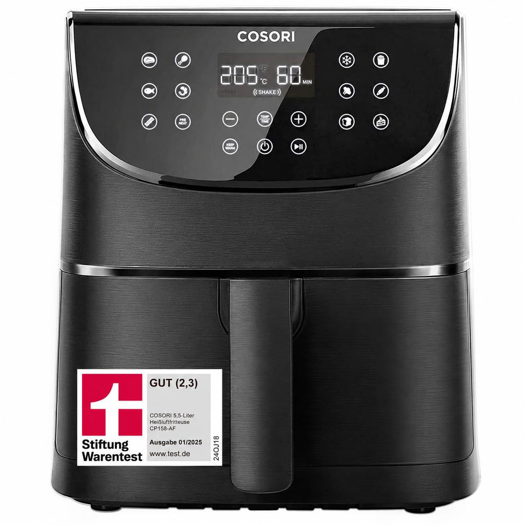 Cosori TF102S DualBlaze Heißluftfritteuse 10L – 3D Heizung, NTC-Sensor, 240°C, WiFi, 2800W, Schwarz