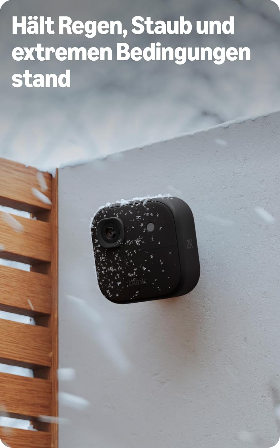 Blink Outdoor 2K+ WLAN Überwachungskamera – 2K Video, Farbnachtsicht, 4x Zoom, IP65, 2 Jahre Akku
