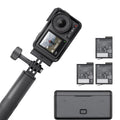 DJI Osmo Action 4 Essential Combo 4K Actionkamera – 1/1.3" Sensor, 155°, 10-Bit, IP68, 150 Min, Schwarz