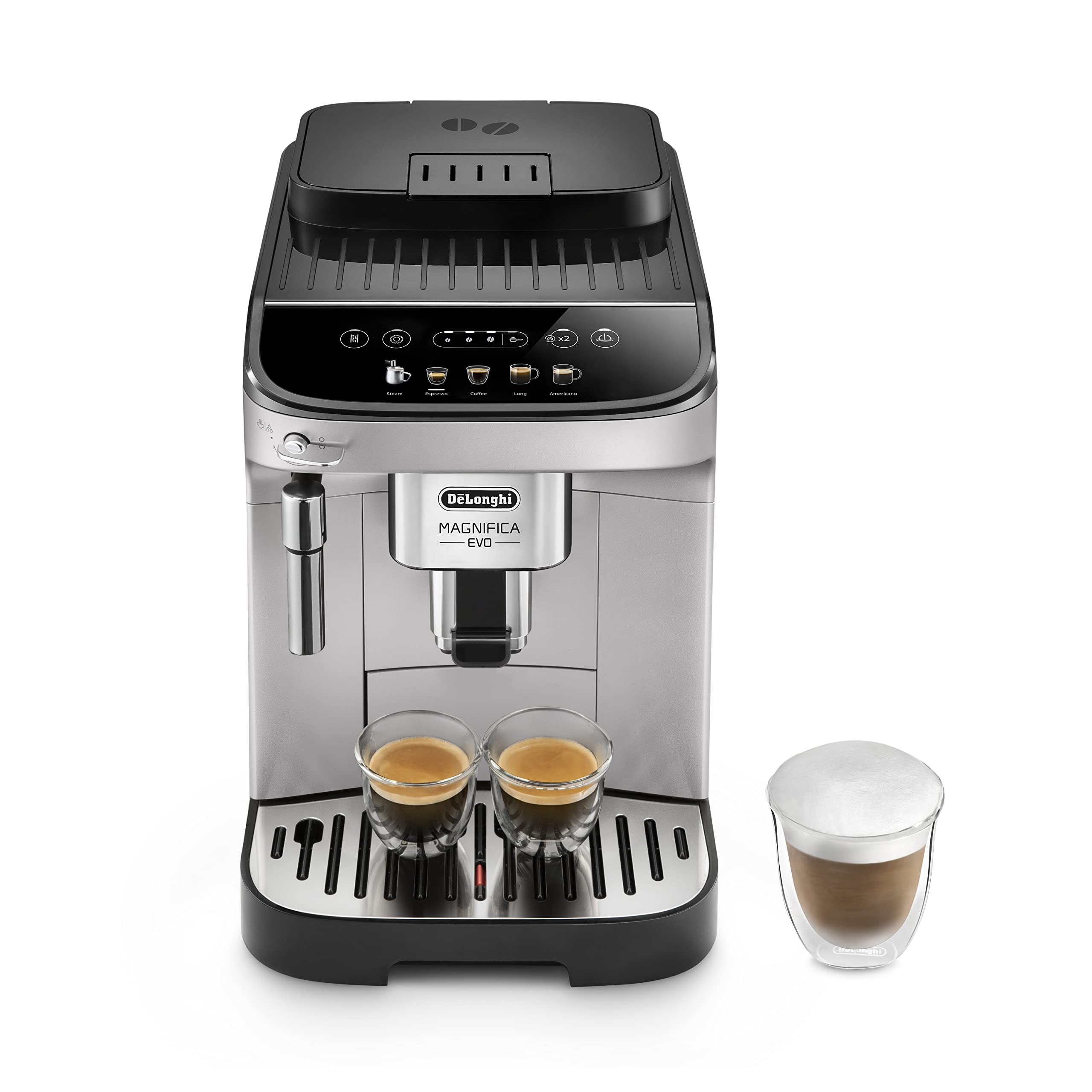 De'Longhi Magnifica S ECAM11.112.B Kaffeevollautomat – Mahlwerk, Milchschaumdüse, 2-Tassen, Schwarz