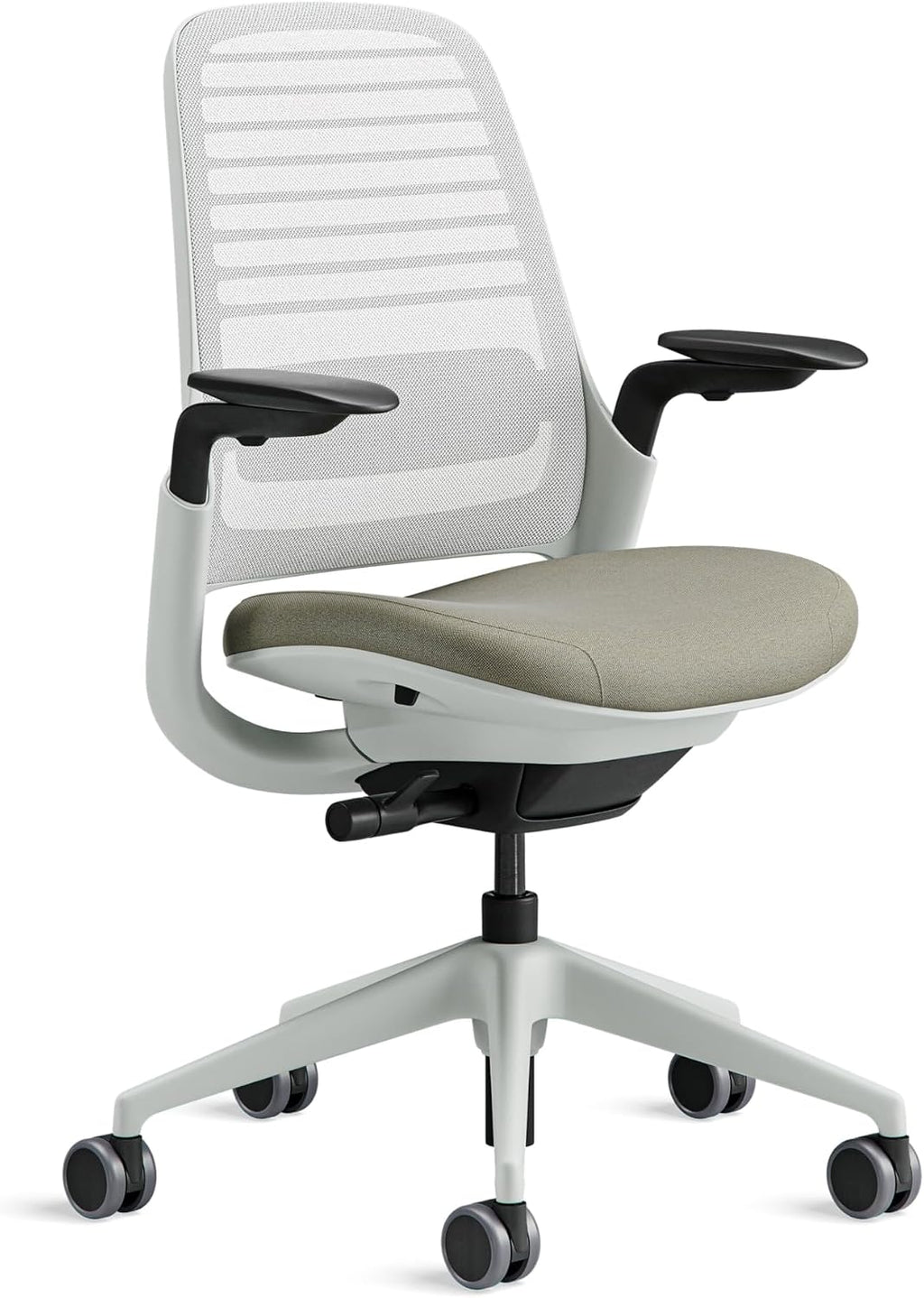 Steelcase Series 1 Bürostuhl, Mesh-Rückenlehne, Ergonomisch, Lordosenstütze, Truffle