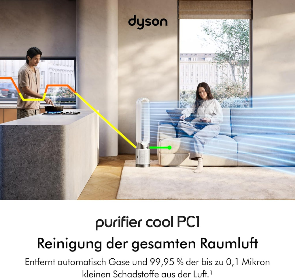 Dyson TP11 Purifier Cool Luftreiniger & Ventilator – HEPA H13, 99,95%, Air Multiplier, App, Weiß