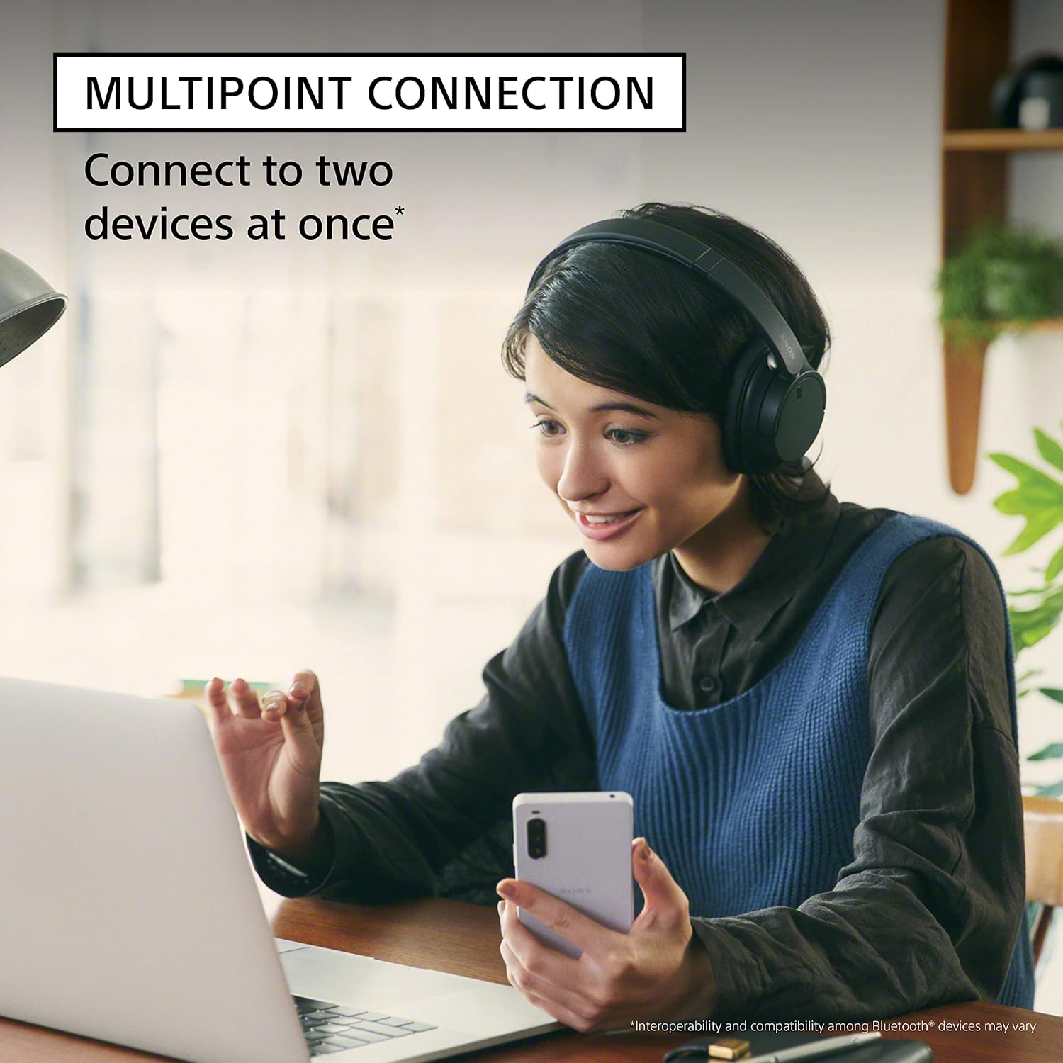 Sony WH-CH720N Kabellose Kopfhörer, Active Noise Cancelling, 35h Akku, Bluetooth 5, Schwarz